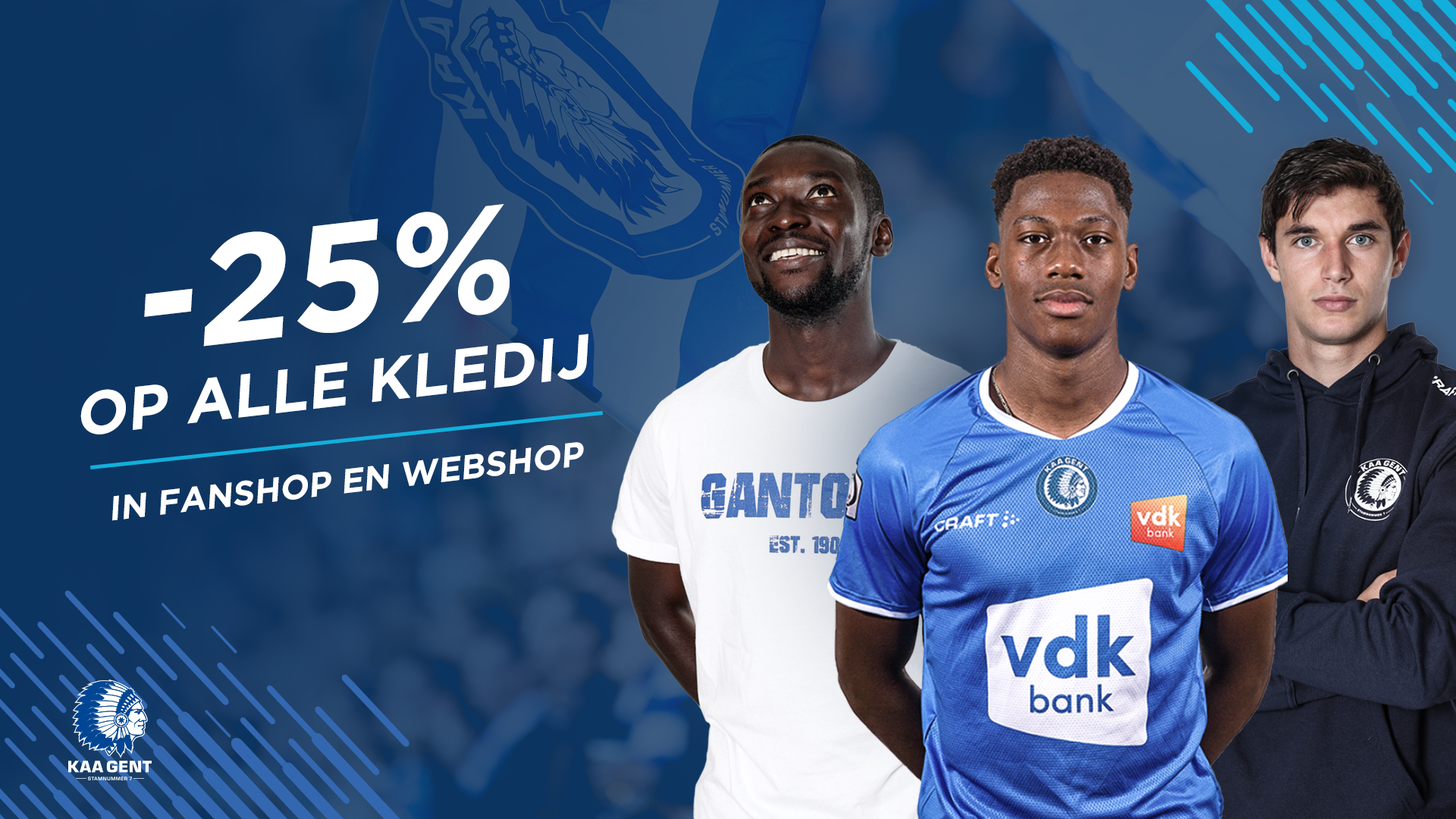 25% korting op alle kledij!